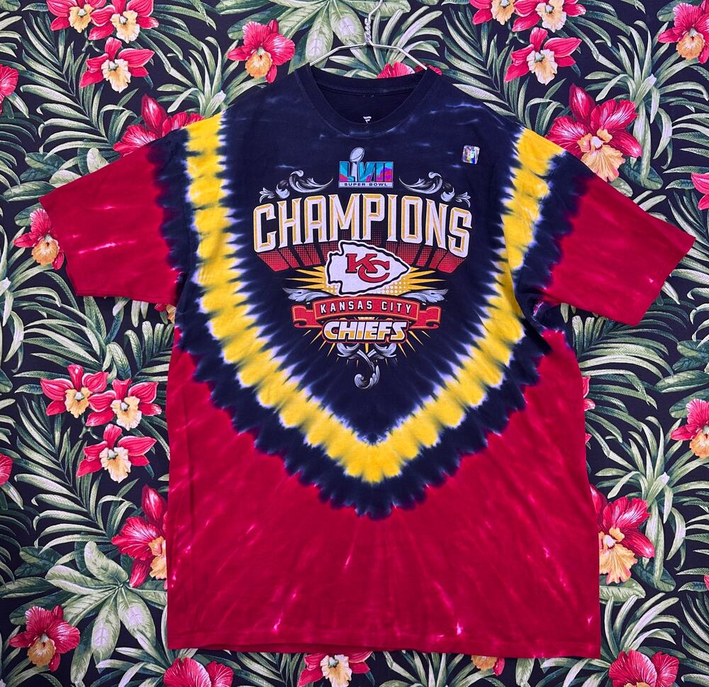 Kansas City Chiefs Super Bowl LIV Champions Tie Dye Size 4XL
